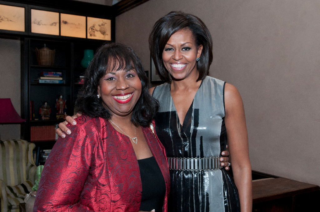 Yvonne and First Lady Michelle Obama 2012