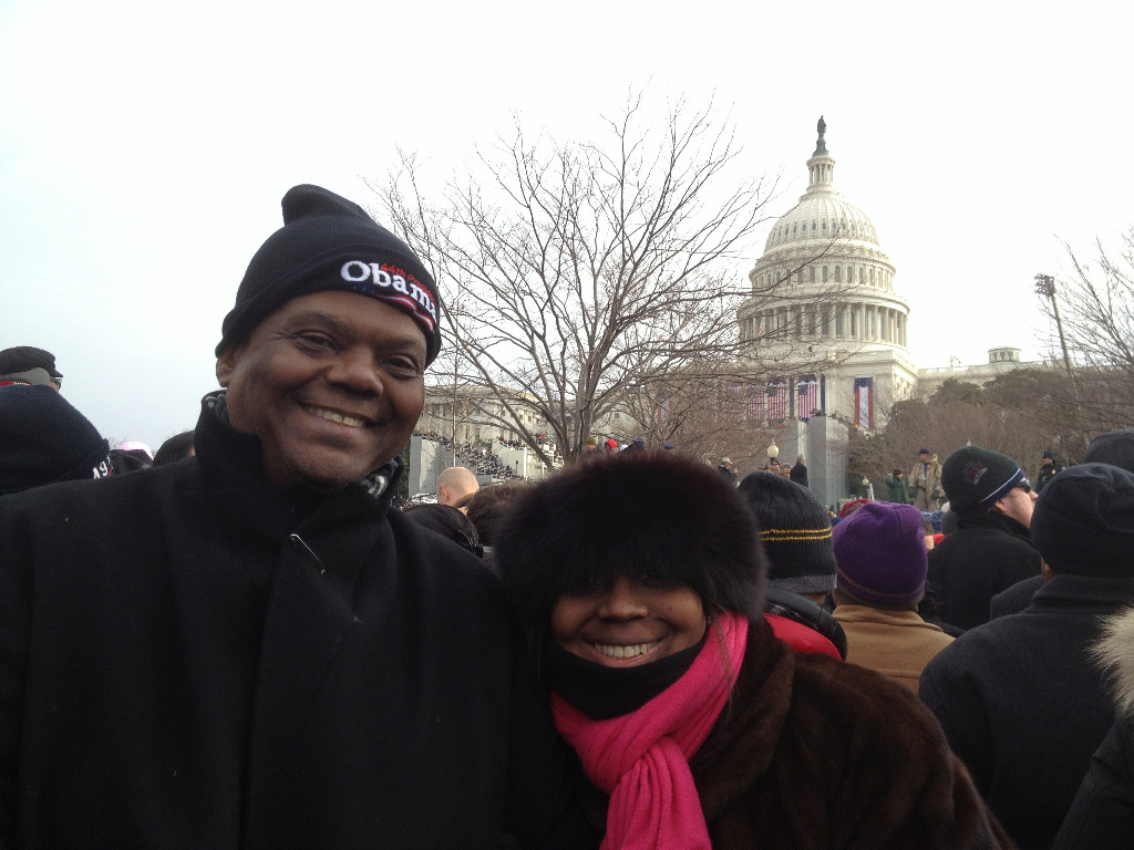 Yvonne and husband (Dr. McClelland) at President Obamas Second Inauguration