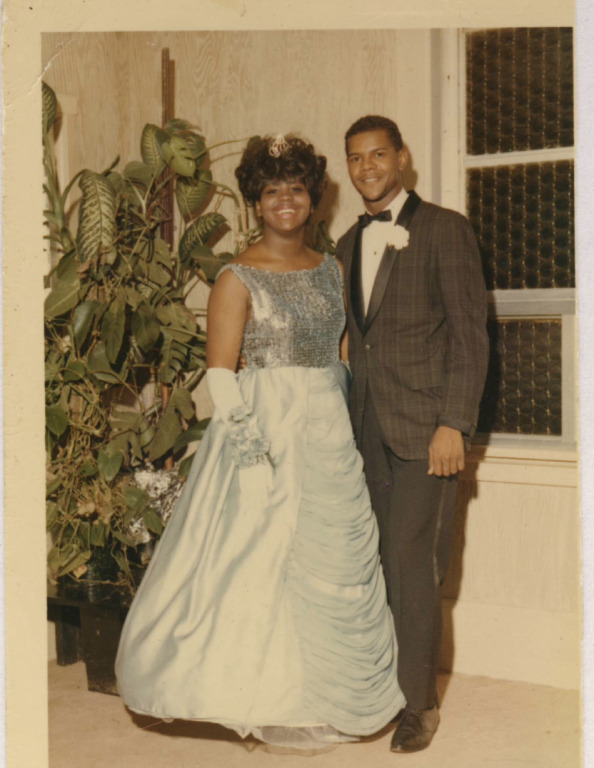Yvonne Thornton at the Senior Prom with her escort, Jimmy Hutcheson.  June 21, 1965