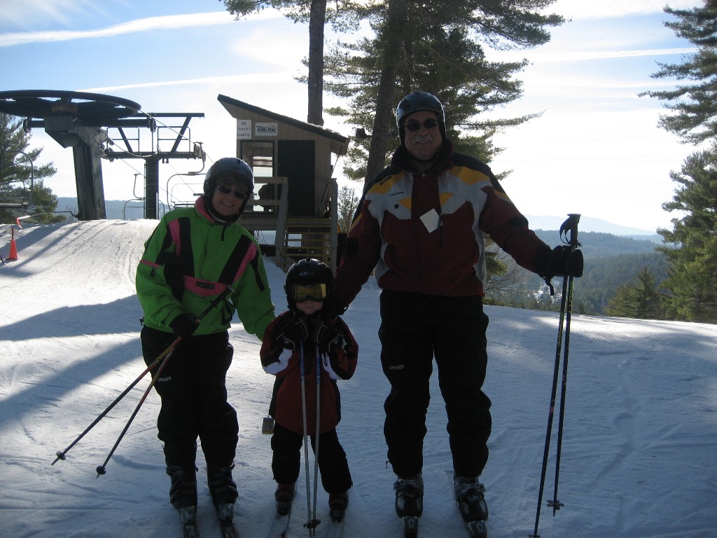 skiing with our grandson owen